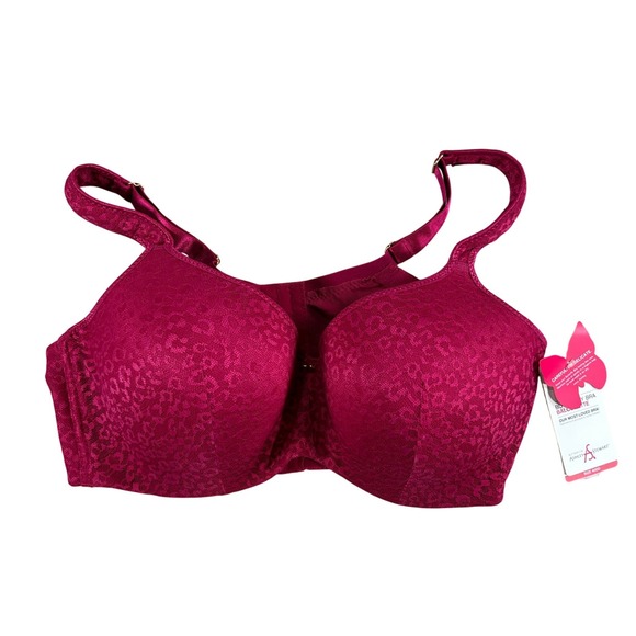 Ashley Stewart Other - Ashley Stewart Butterfly Balconette Bra Sangria Leopard Print Size 40DD New NWT
